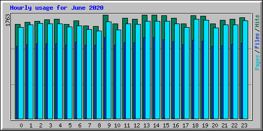 Hourly usage for June 2020