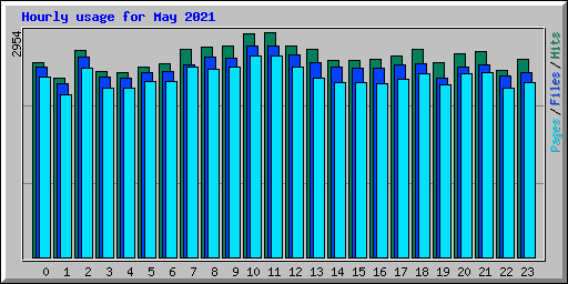 Hourly usage for May 2021