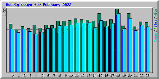 Hourly usage for February 2022