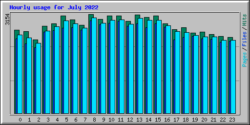 Hourly usage for July 2022