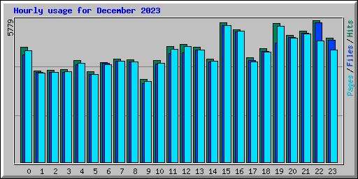 Hourly usage for December 2023