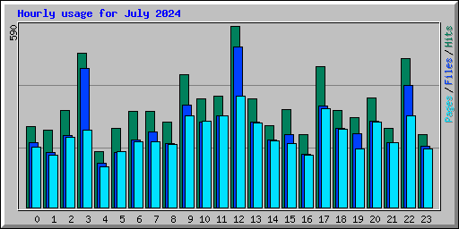 Hourly usage for July 2024